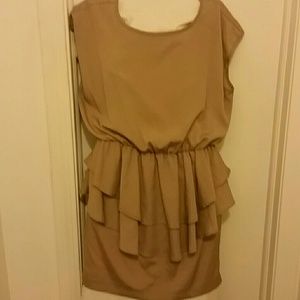 Liberty Love Gold Dress with Tiered Ruffle