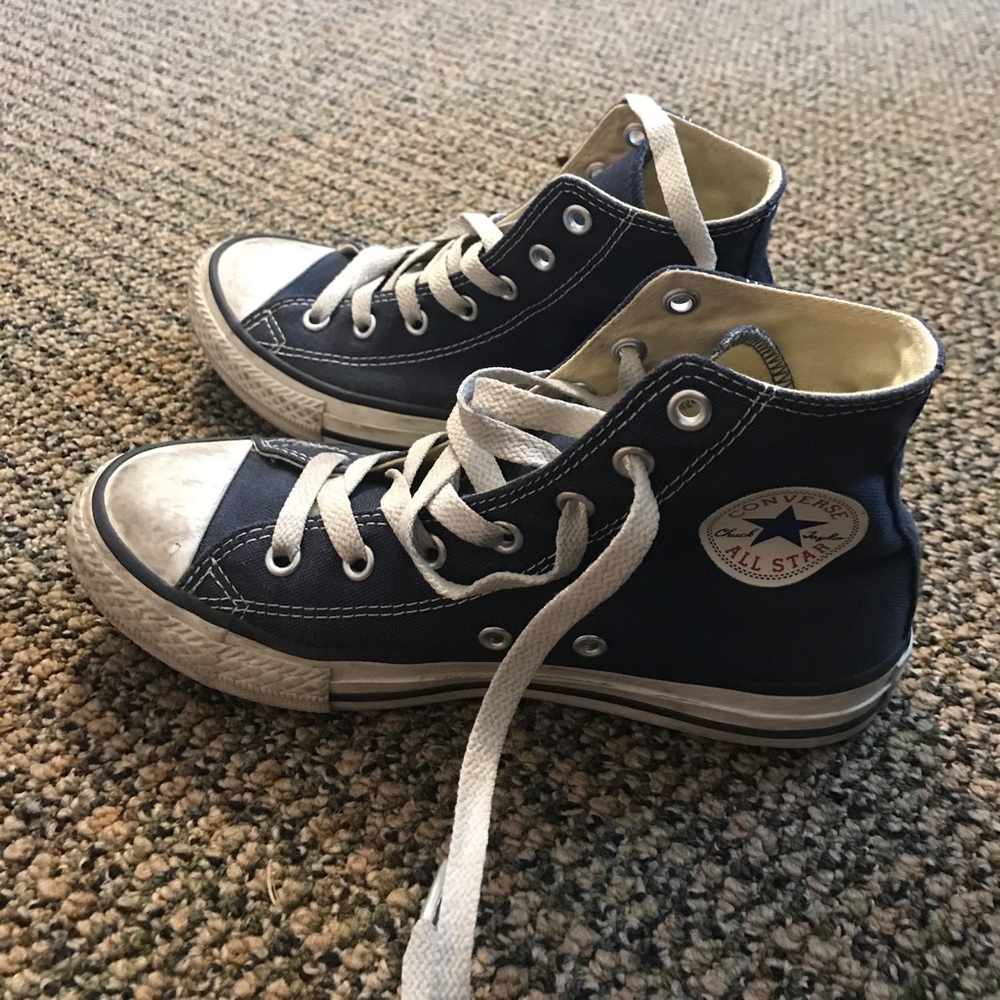 Converse Navy Blue High Tops