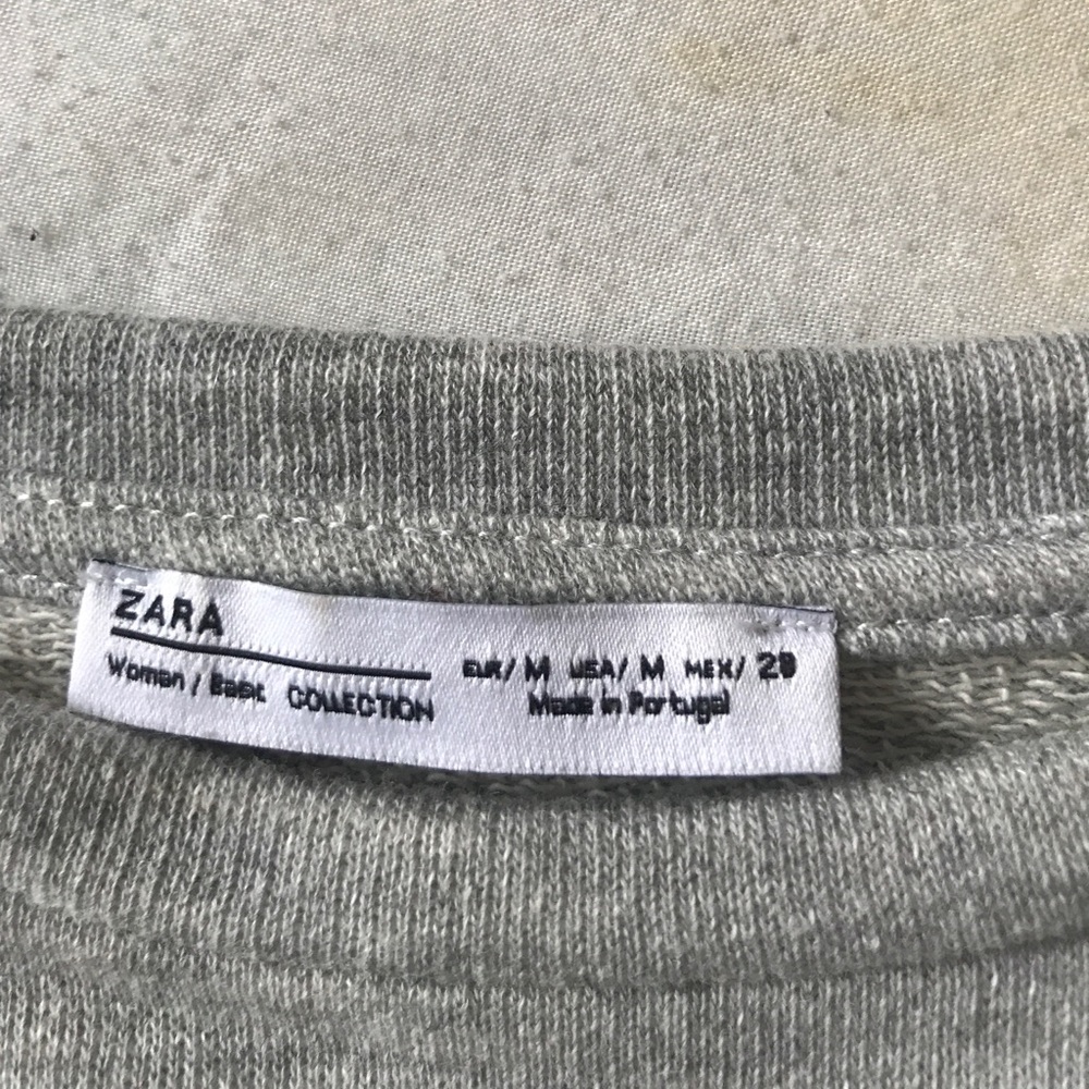 ZARA grey shirt with lace sleeves - Picture 2 of 3