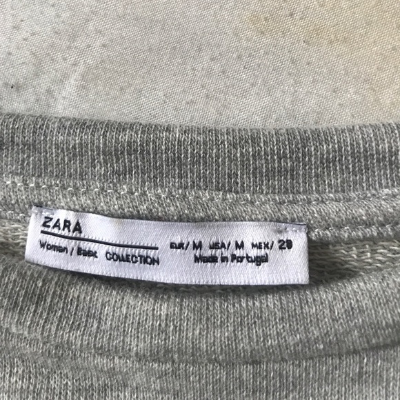 ZARA grey shirt with lace sleeves - Picture 2 of 3