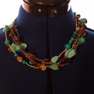 Brown and Turquoise Necklace