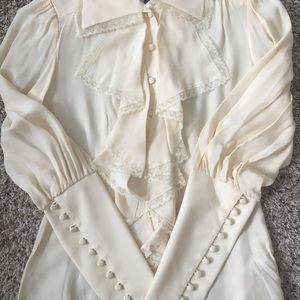 Vintage BeBe ruffle blouse