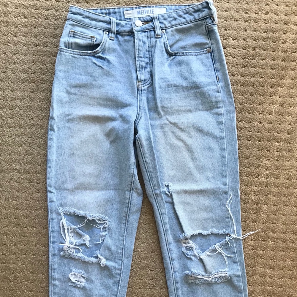 Brandy Melville distressed mom jeans