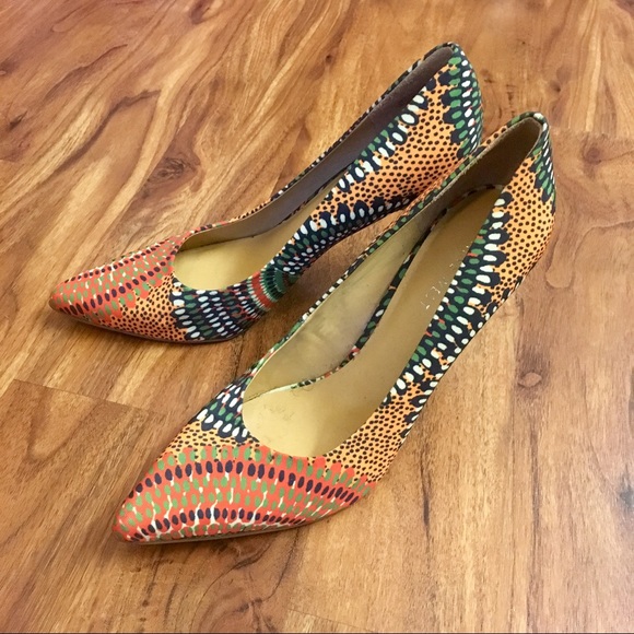 Nine West Shoes - Nine West Tribal Kente Cloth Heels