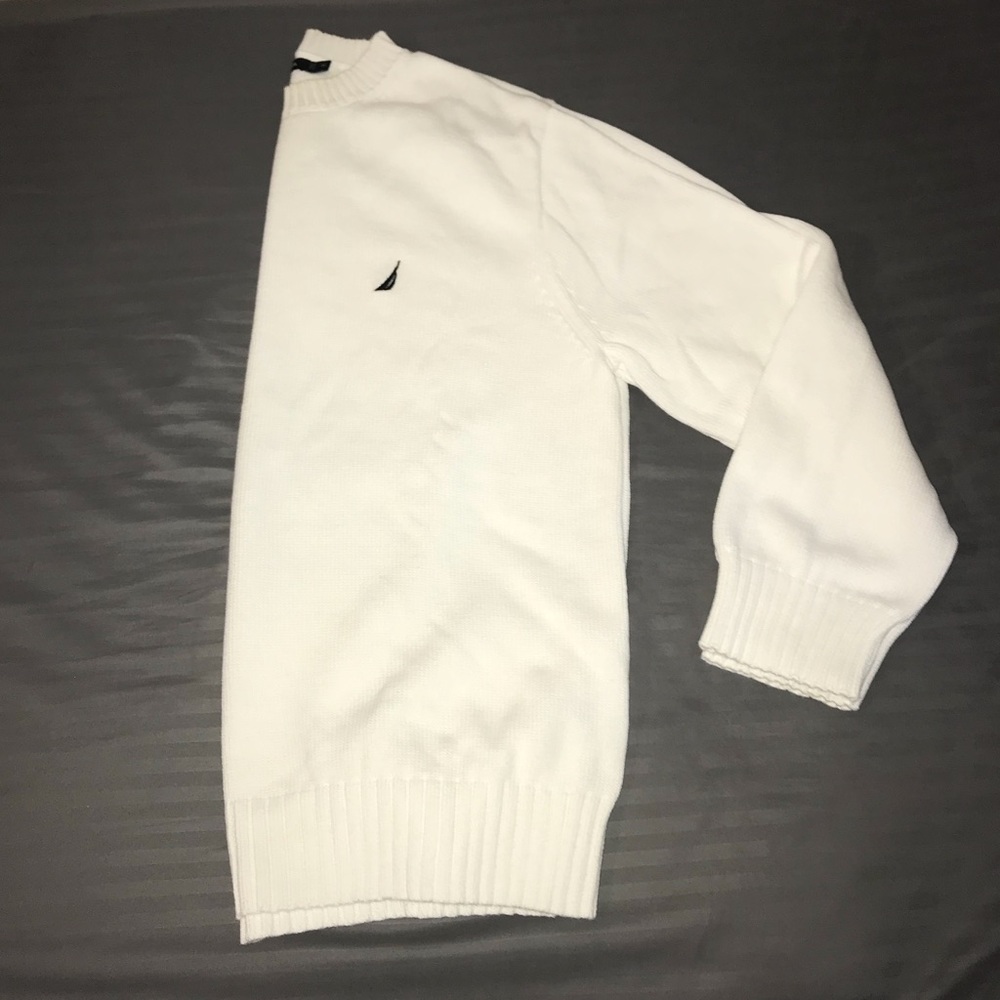 White Nautica sweater XL 100% cotton - Picture 4 of 4