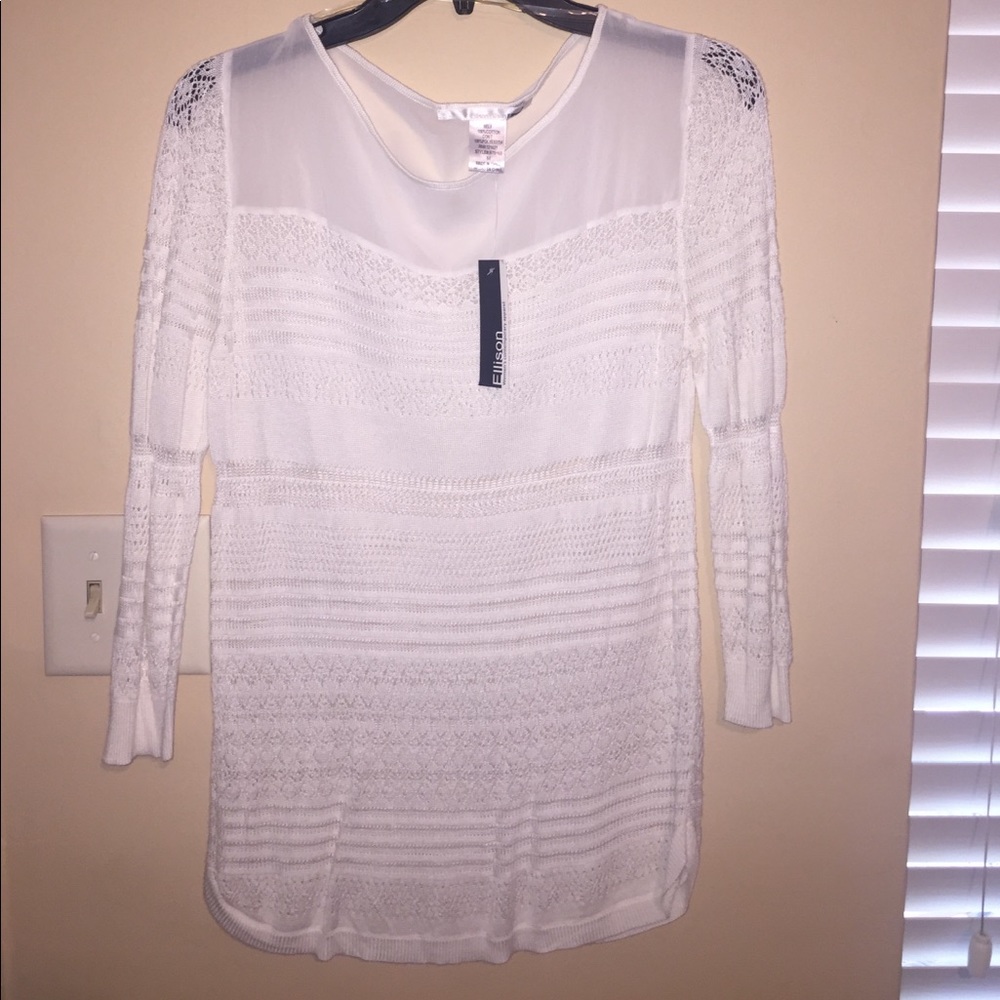 NWT Sheer lightweight sweater blouse