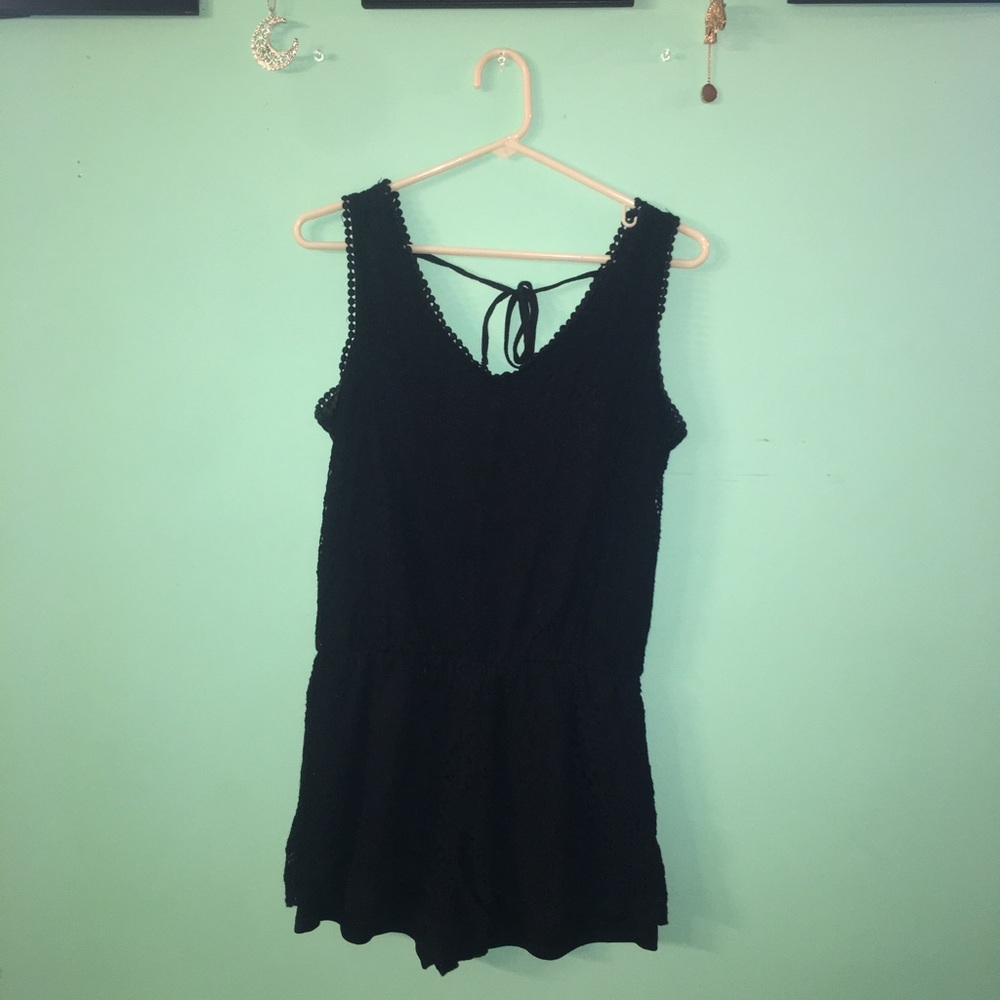 Adorable Black Lace Romper
