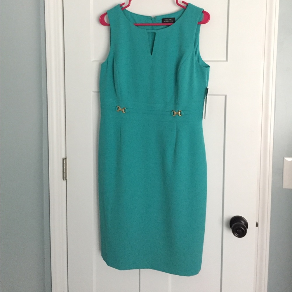 Tahari Teal Dress Size 10