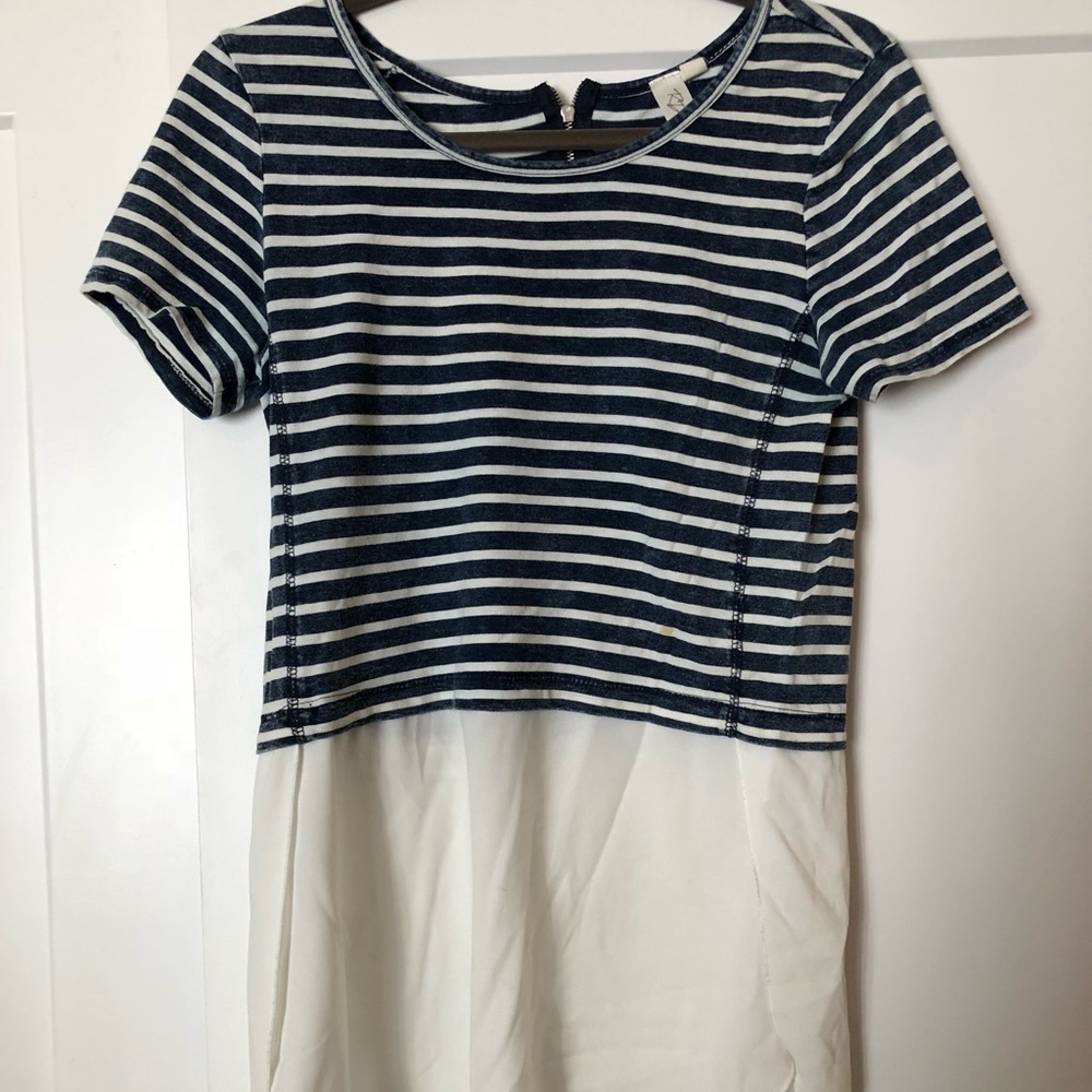 Stripped blue and white blouse