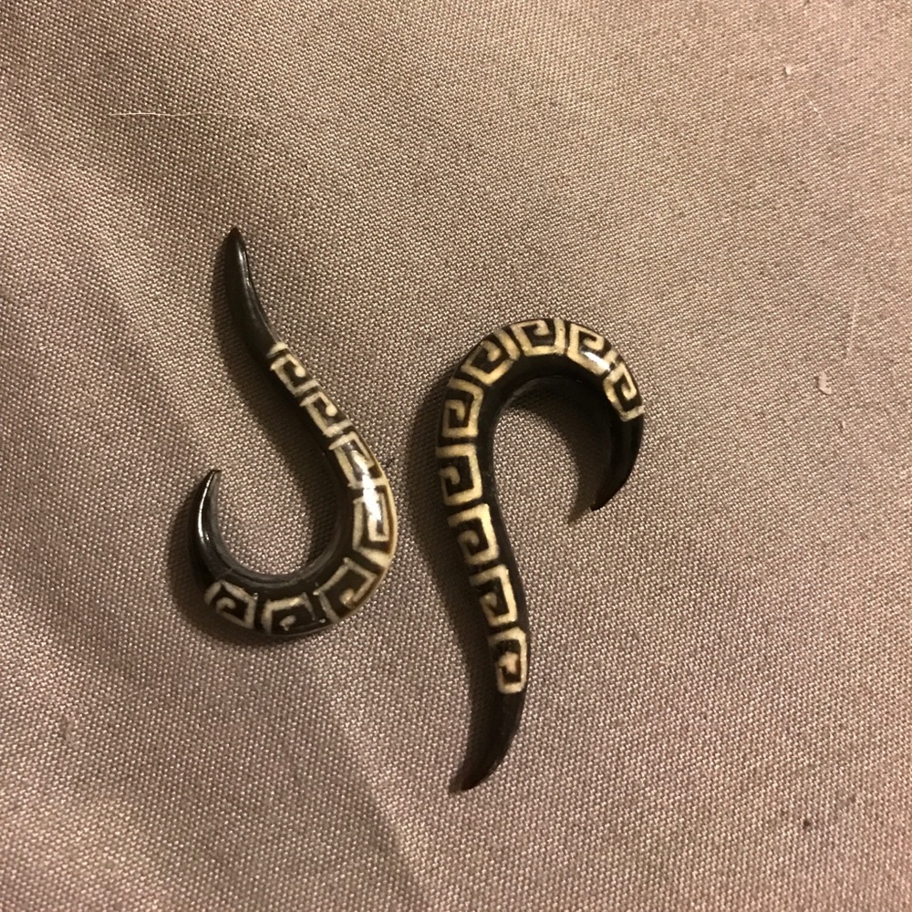Tribal gauge earrings