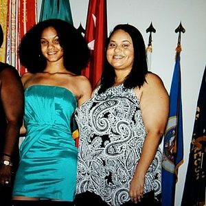 Beautiful Strapless Aqua Dress!