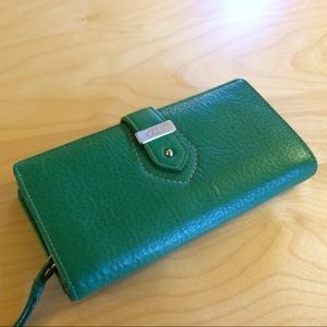 Cole Haan green leather wallet