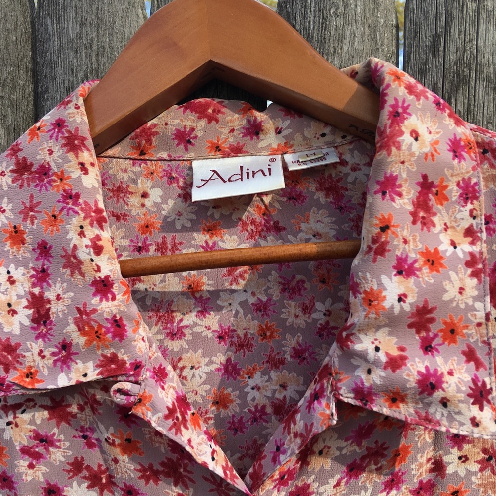 Adini Floral Print Shirt & NWOT GAP ORANGE TEE