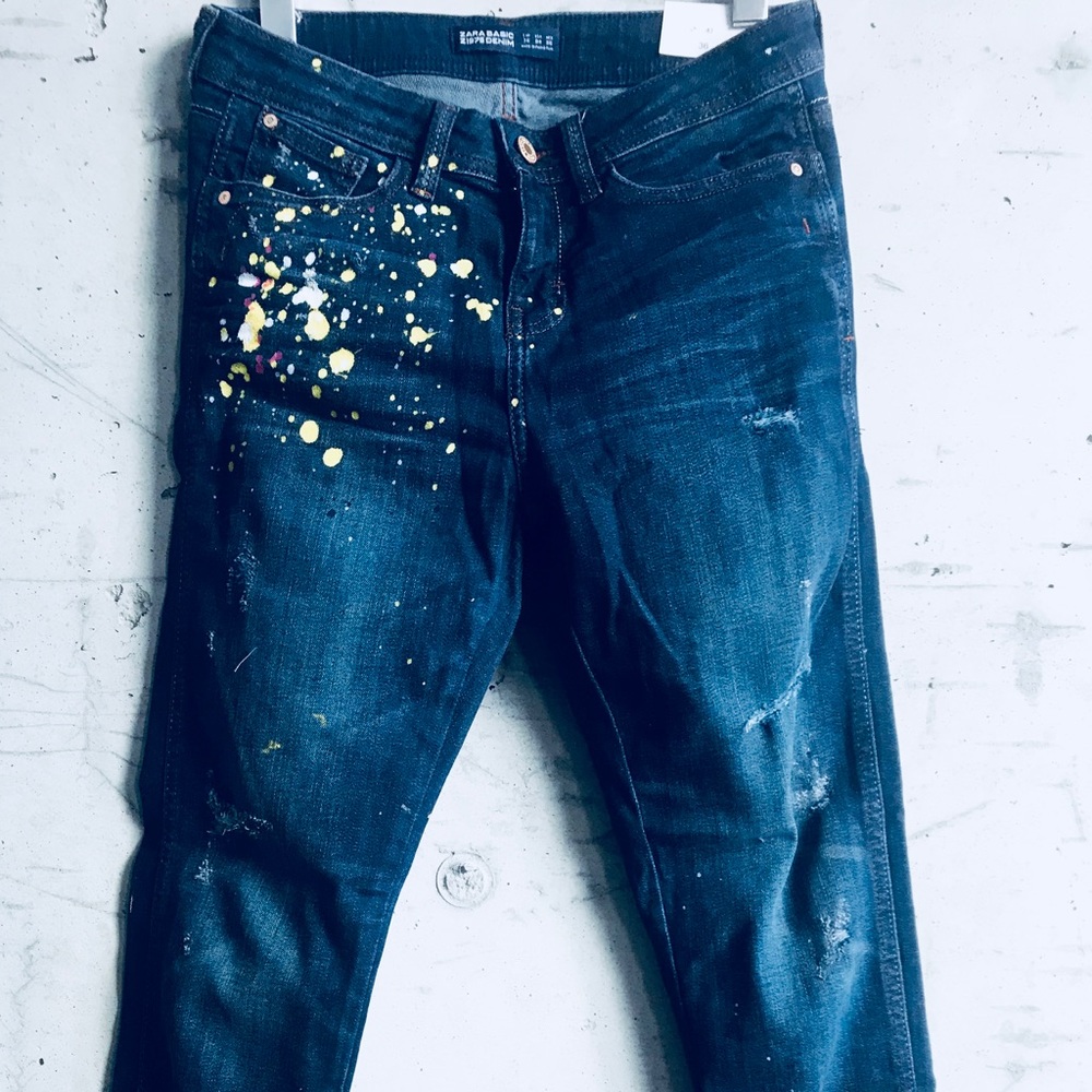 Paint splatter jeans