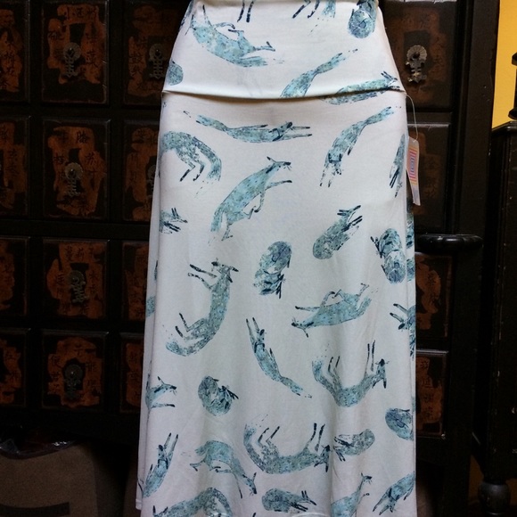 Lularoe unicorn 🦄 fox -y Azure circle skirt ! - Picture 1 of 3