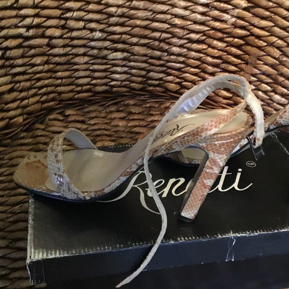 Snakeskin strappy sandals