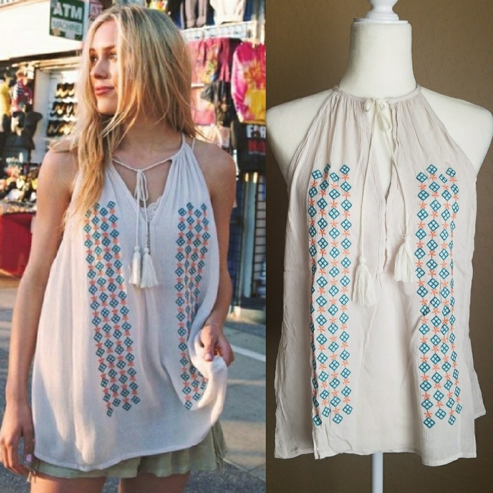 *FINAL PRICE* NEW Tribal Sleeveless Boho Tank Top - Picture 2 of 8