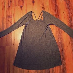 Long sleeve cut out back sweater dress