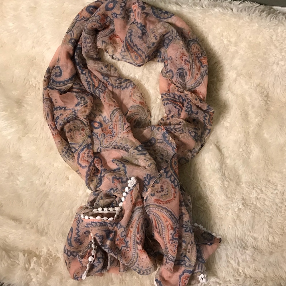 Sheer blanket scarf