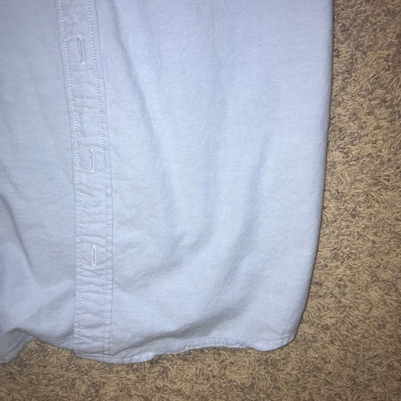 blue shirt sleeve button-up shirt - Picture 4 of 5