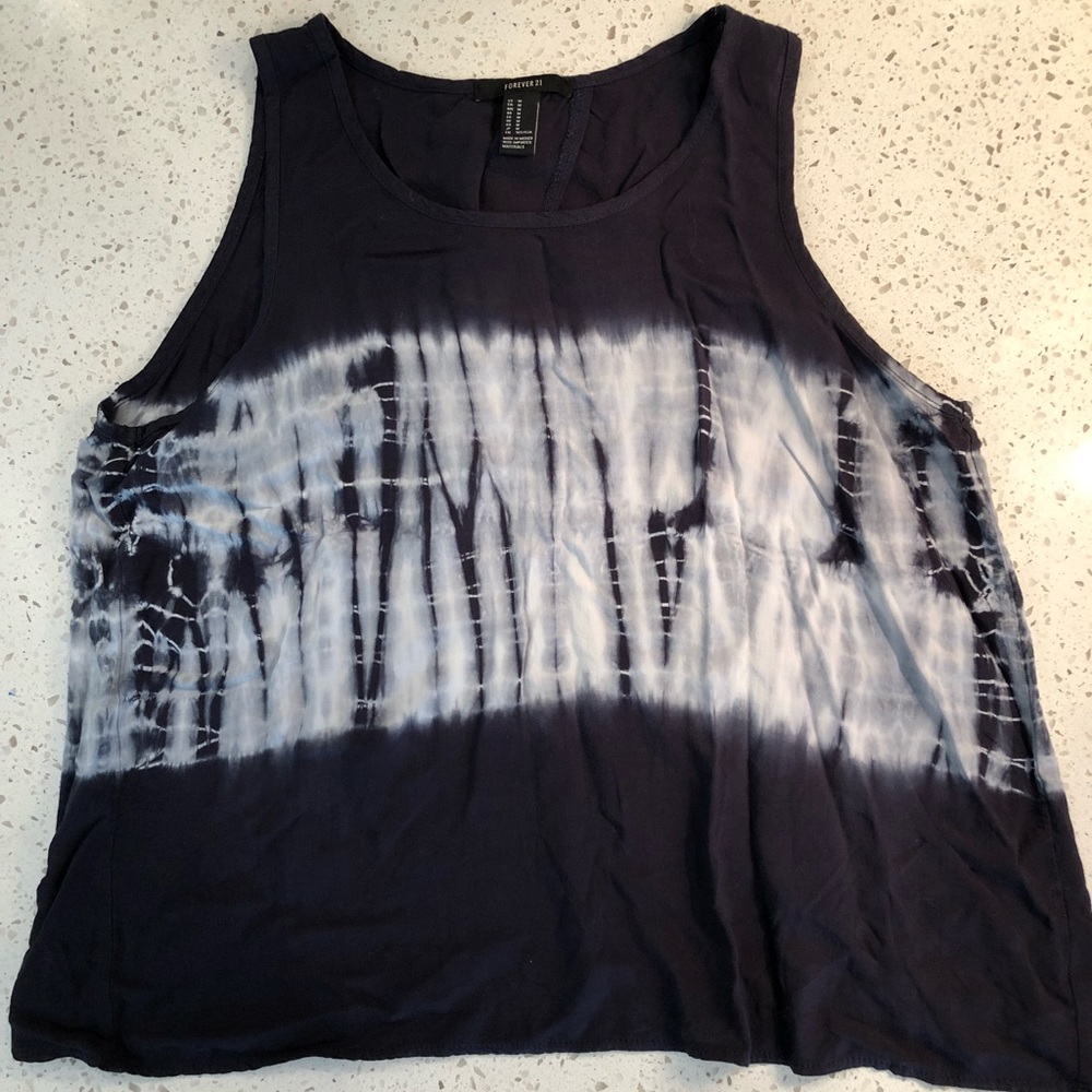 Open back tie dye tank
