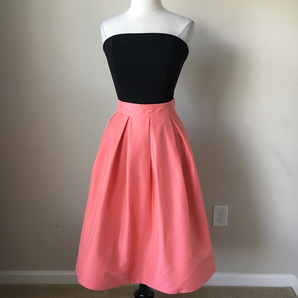 Box pleated taffeta midi gelato skirt - Picture 5 of 6