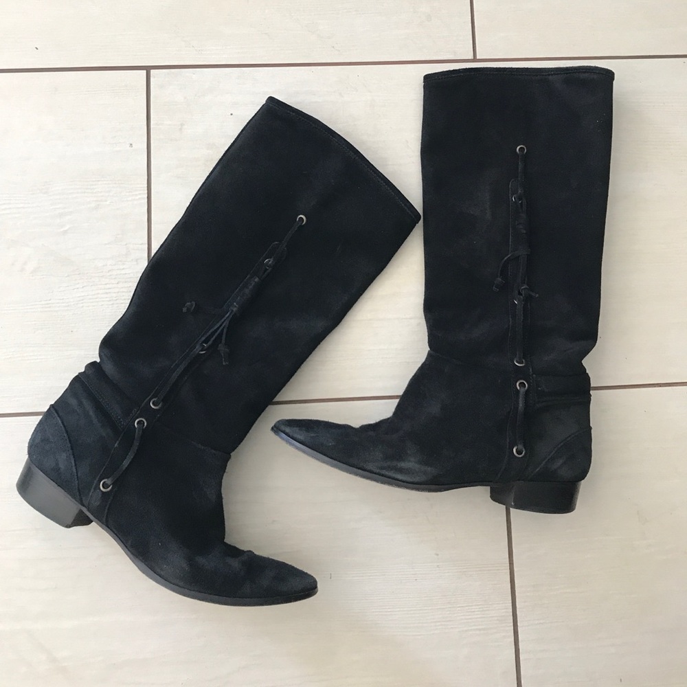 Michael Kors Loony Black suede boots