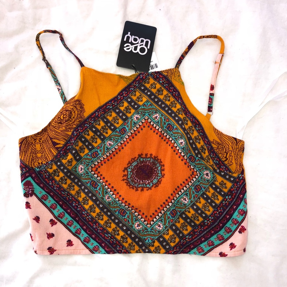 LF Festival boho crop top tank NWT!