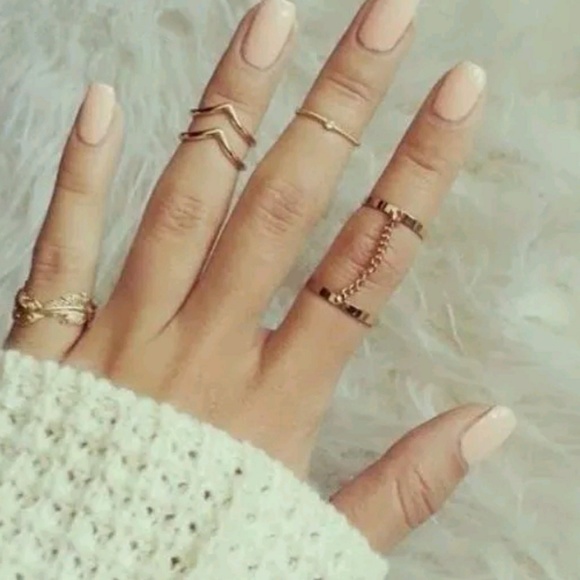 Jewelry - Gold Ring set boho minimalist
