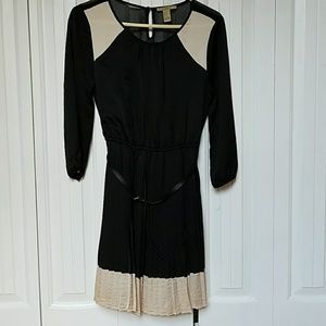 Black pleated dress