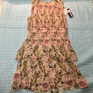 NWT Anthropologie Floral Chiffon Dress Size S