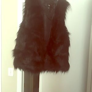 Gently worn synthetic fur vest, good shape