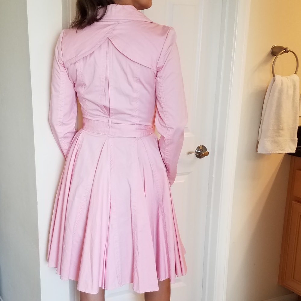 Pink Trench Coat Dress