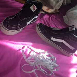 Black and white vans high tops