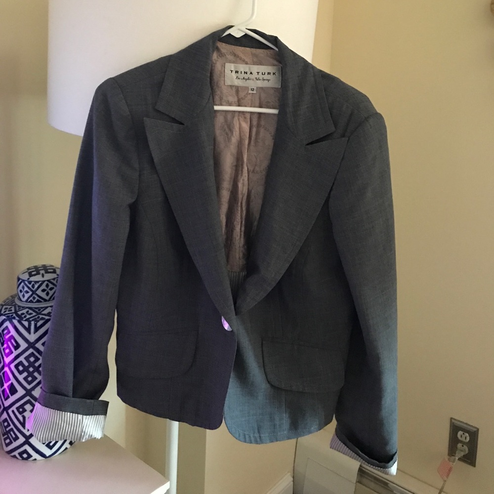 Trina Turk - like new gray blazer - never worn