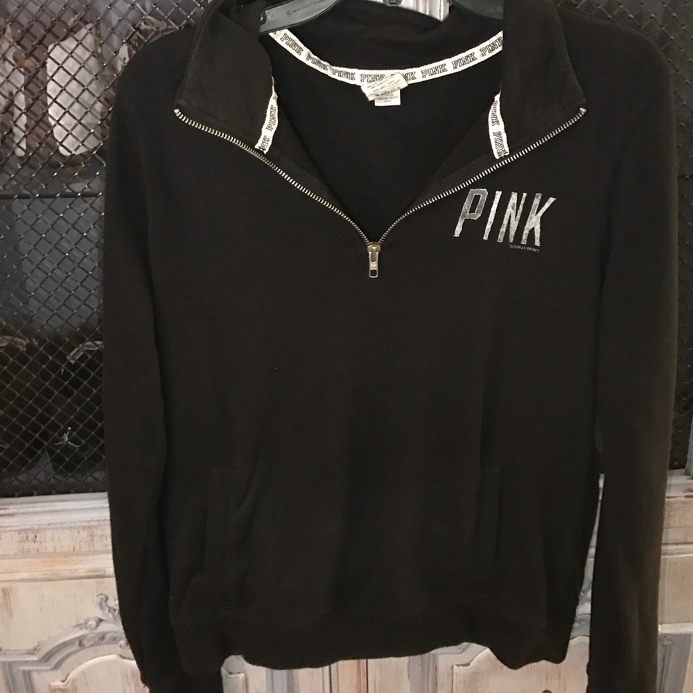 Pink by Victoria's Secret Zip Up Crew