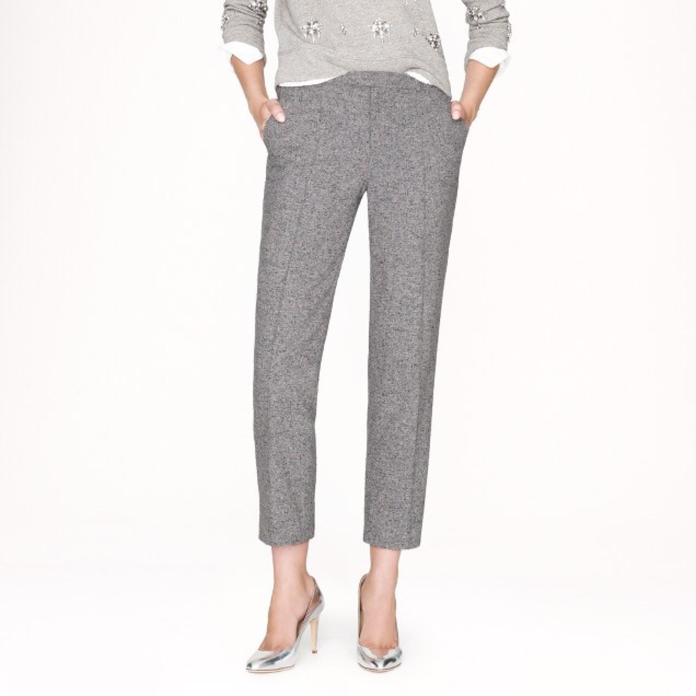 J.Crew Cropped Donegal Wool Dress Pant