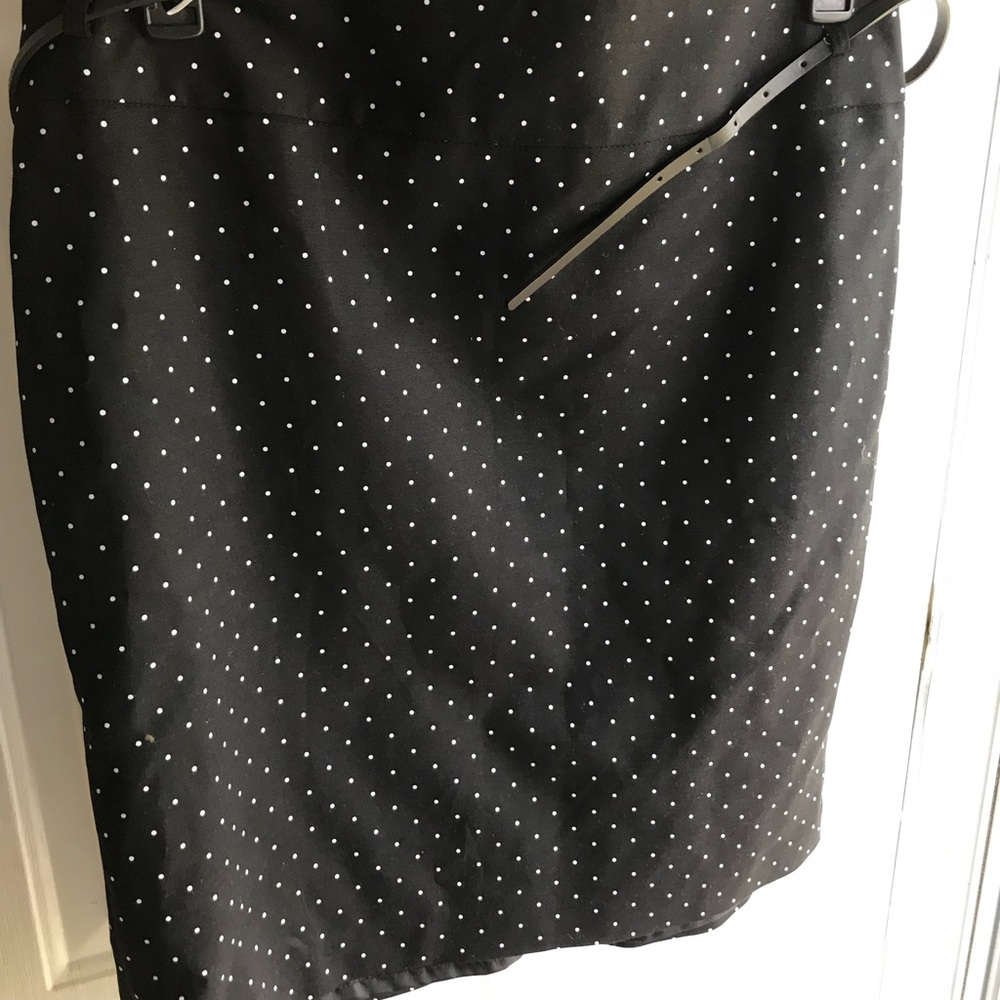 Black poka dot skirt