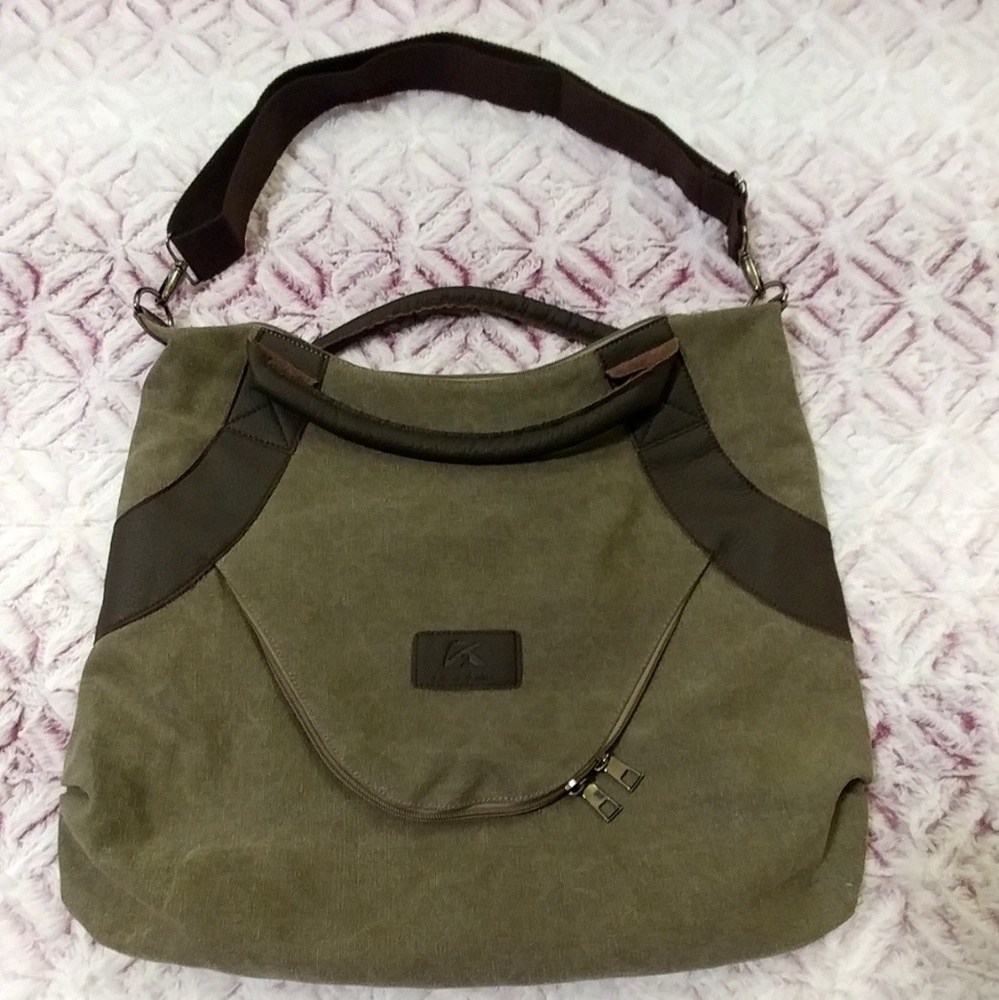 Olive Green Oversized Messenger Bag- NWOT!