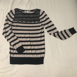 Cream/black striped sweater