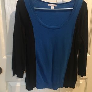 New York and co. Blue and black sweater