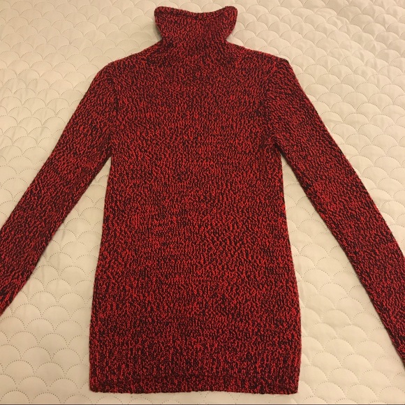 The Limited Black/Red Knit Turtleneck Sweater, XS - Picture 2 of 6