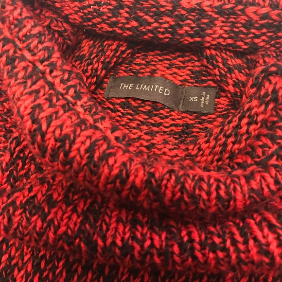 The Limited Black/Red Knit Turtleneck Sweater, XS - Picture 3 of 6