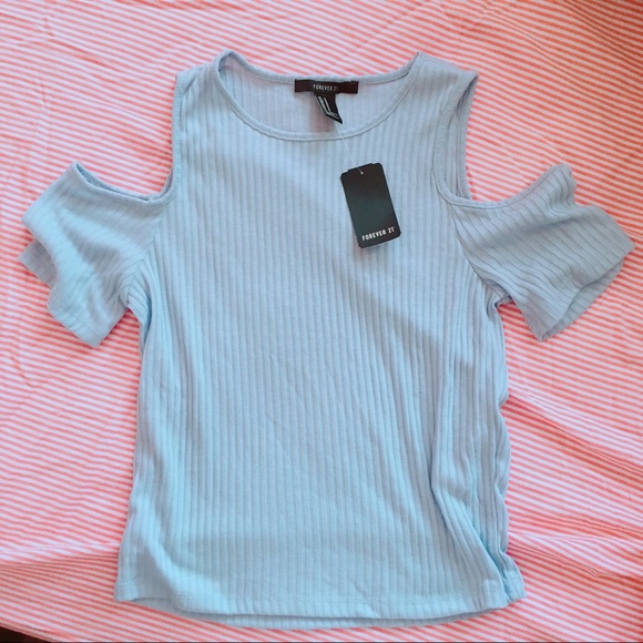 Baby blue Off shoulder top - Picture 1 of 1