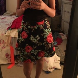 Short floral skirt