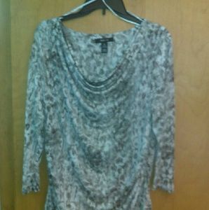 Style & Co 3/4 Sleeve Leopard Print Top