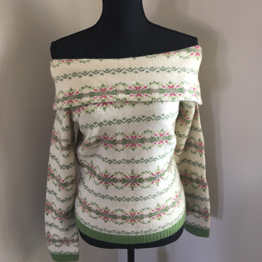 One of a kind Off the Shoulder Christmas Sweater