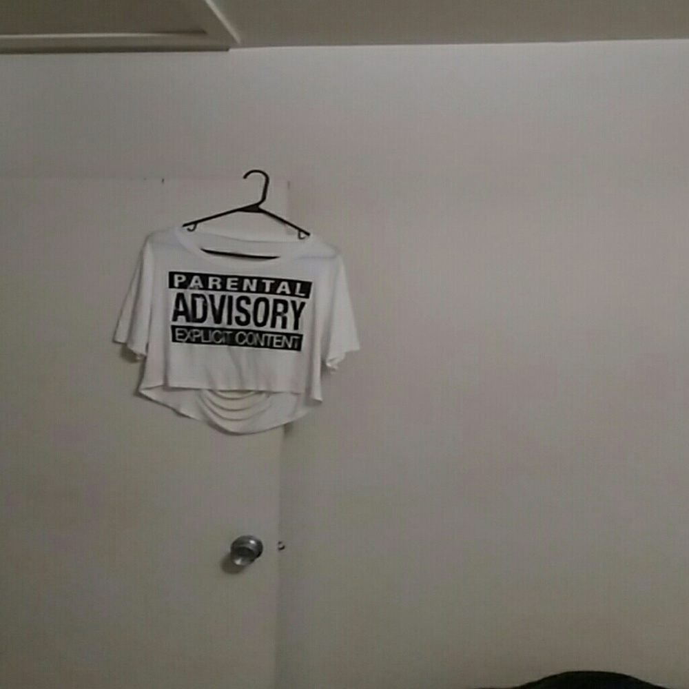 Parental Advisory crop top