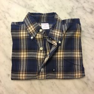 Brooks Brothers 346 blue plaid flannel