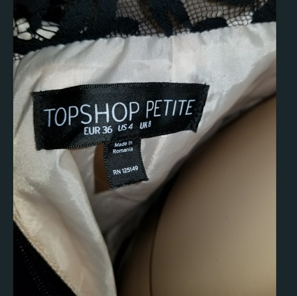 Topshop Petite Black Lace Back Tailored Romper - Picture 8 of 8